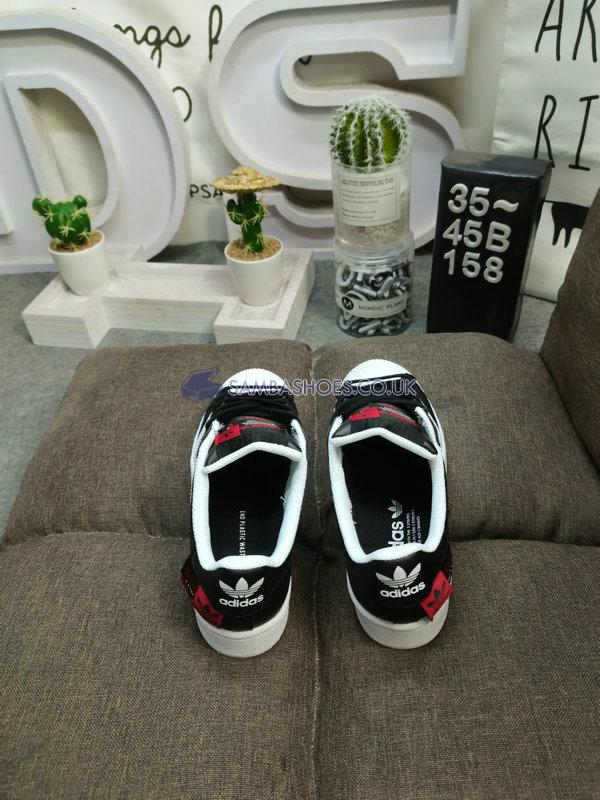 Adidas Superstar "Black White Red" - Black/White/Red - HQ6456 Classic Originals Shoes