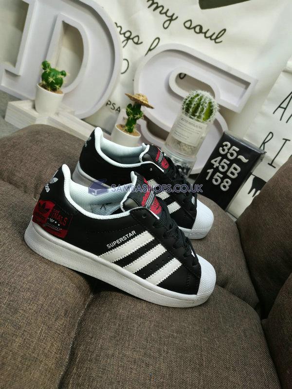 Adidas Superstar "Black White Red" - Black/White/Red - HQ6456 Classic Originals Shoes