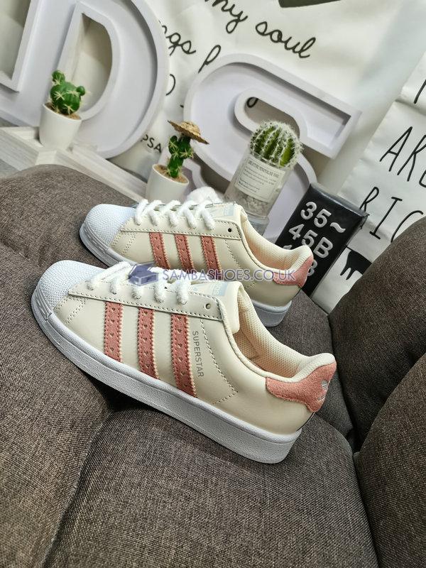 Adidas Superstar "Wonder White Ambient Blush" - Wonder White/Ambient Blush/Crystal White - GX3641 Classic Originals Shoes