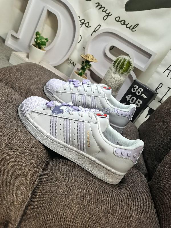 LEGO x Adidas Superstar "White Purple" - White/Purple - GX7206-1 Classic Originals Shoes