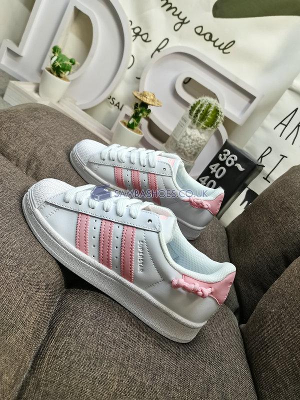 Adidas Superstar "Knotted Rope - White Clear Pink" - Cloud White/Clear Pink/Cloud White - GZ3446 Classic Originals Shoes