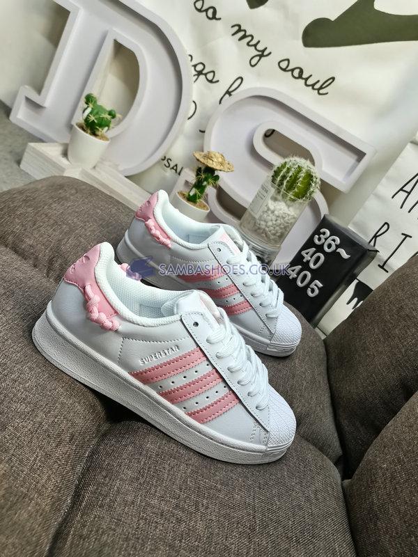 Adidas Superstar "Knotted Rope - White Clear Pink" - Cloud White/Clear Pink/Cloud White - GZ3446 Classic Originals Shoes