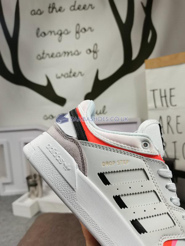 Adidas Drop Step Low "White Grey" - White/Grey/Red Fluorescent/Black - EE5225 Classic Originals Shoes