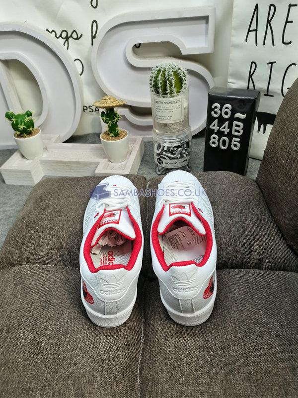 Adidas Superstar "Valentines Day" - Cloud White/Cloud White/Scarlet - GW4416 Classic Originals Shoes