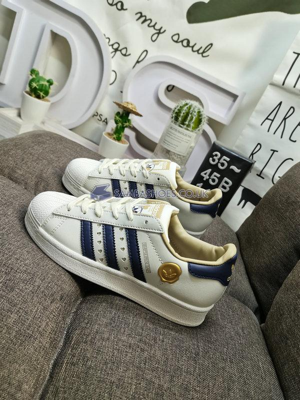 Adidas Superstar "Valentines Day 2023 - Navy" - Off White/Shadow Navy/Core White - IE6977 Classic Originals Shoes