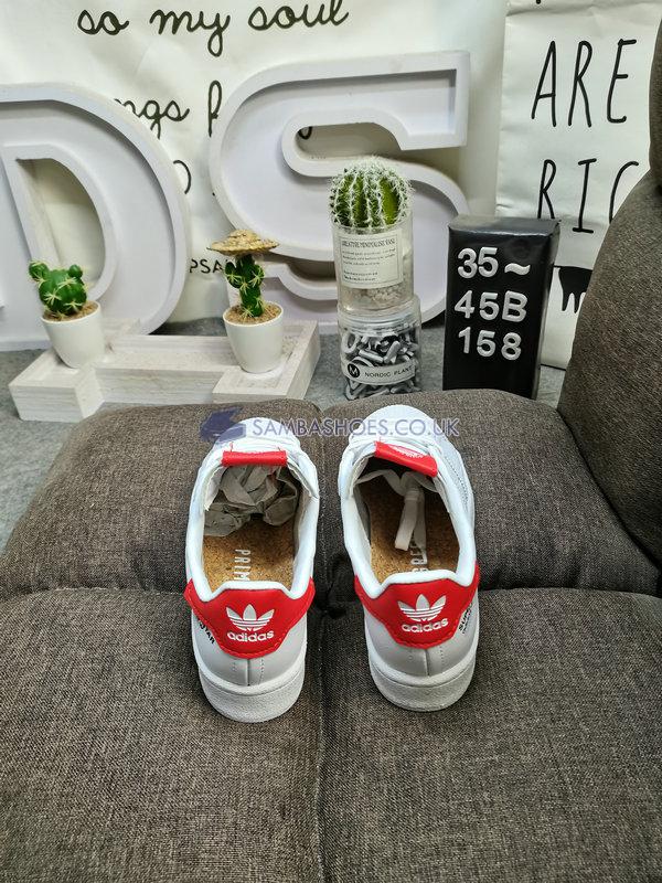 Adidas Superstar "White Vivid Red" - Cloud White/Vivid Red/Core Black - GV7672 Classic Originals Shoes