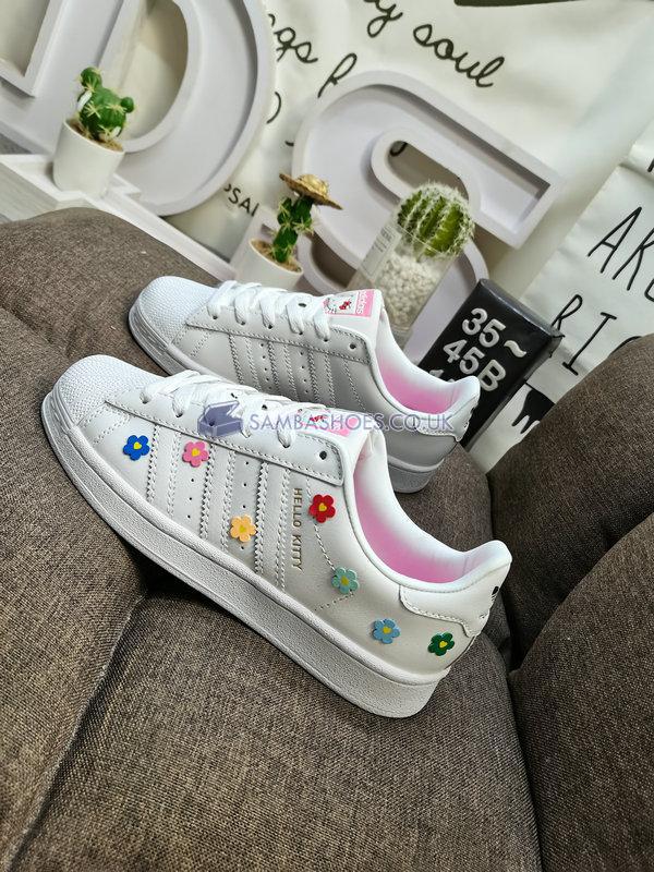 Hello Kitty x Adidas Superstar J "Colorful Florals" - Cloud White/Cloud White/Core Black - ID7279 Classic Originals Shoes