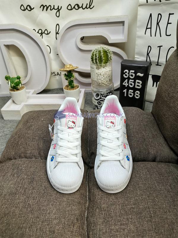 Hello Kitty x Adidas Superstar J "Colorful Florals" - Cloud White/Cloud White/Core Black - ID7279 Classic Originals Shoes