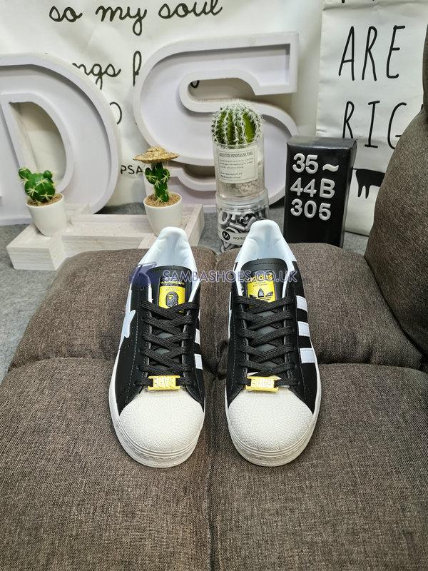 Bape x Adidas Superstar "Black White Gold" - Core Black/Footwear White/Off White - IF2385-1 Classic Originals Shoes