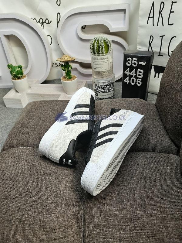 Adidas Superstar "Reflective Allover Logo - White Black" - Footwear White/Core Black/Grey Two - GW7254 Classic Originals Shoes