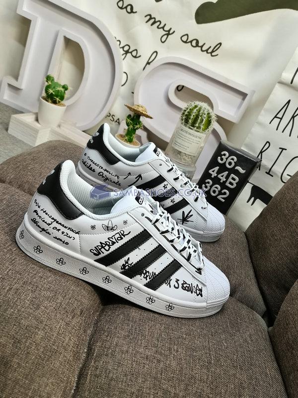 Adidas Superstar "Sharpie Pack - Graffiti White Black" - Cloud White/Core Black/Cloud White - GV9804 Classic Originals Shoes