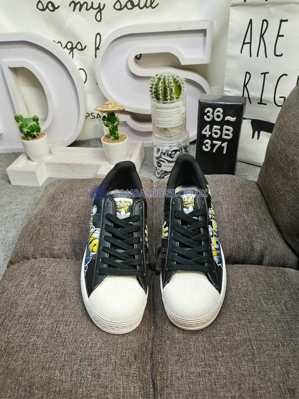 Adidas Superstar "Black Blue White" - Core Black/Core Black/Chalk White - GW4444 Classic Originals Shoes