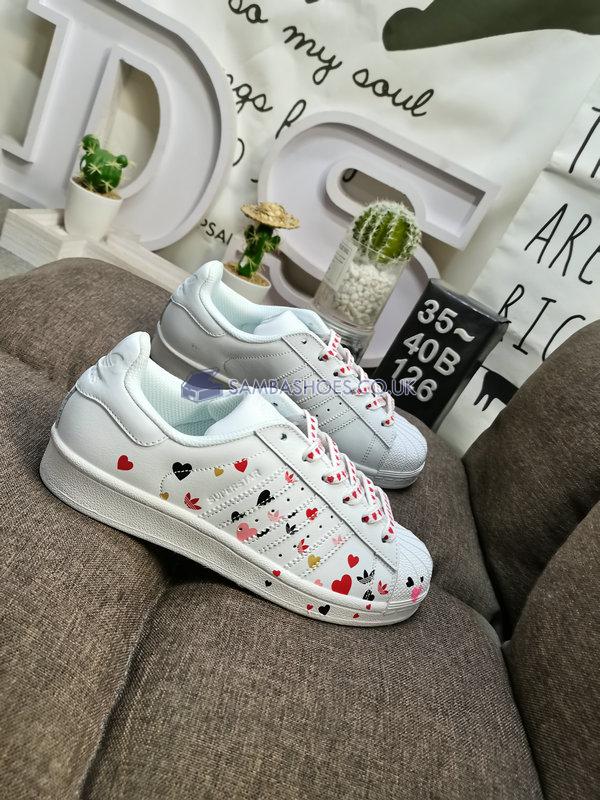 Adidas Superstar "Valentines Day 2020" - Cloud White/Core Black/Glory Pink - FV3289 Classic Originals Shoes