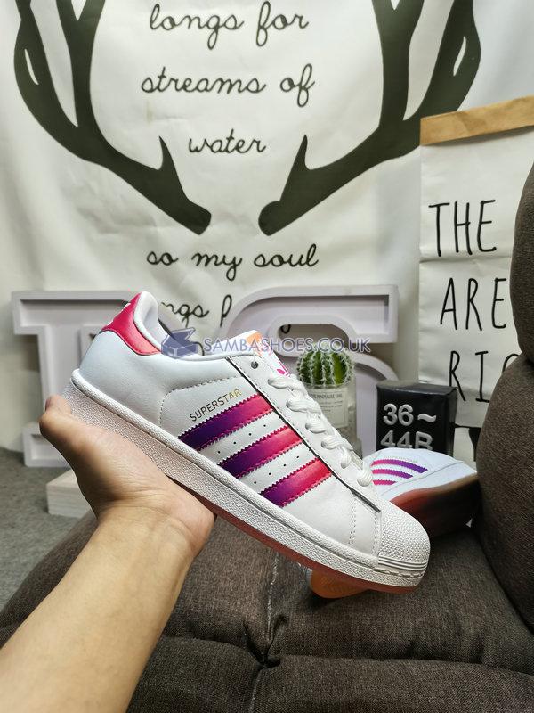 Adidas Superstar "White Pink Energy Ink" - Footwear White/Shock Pink/Energy Ink - EG8132 Classic Originals Shoes