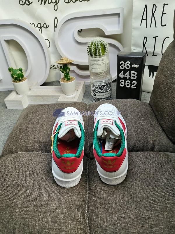 Adidas Superstar "White University Red Green" - White/Green/Red - D96974 Classic Originals Shoes