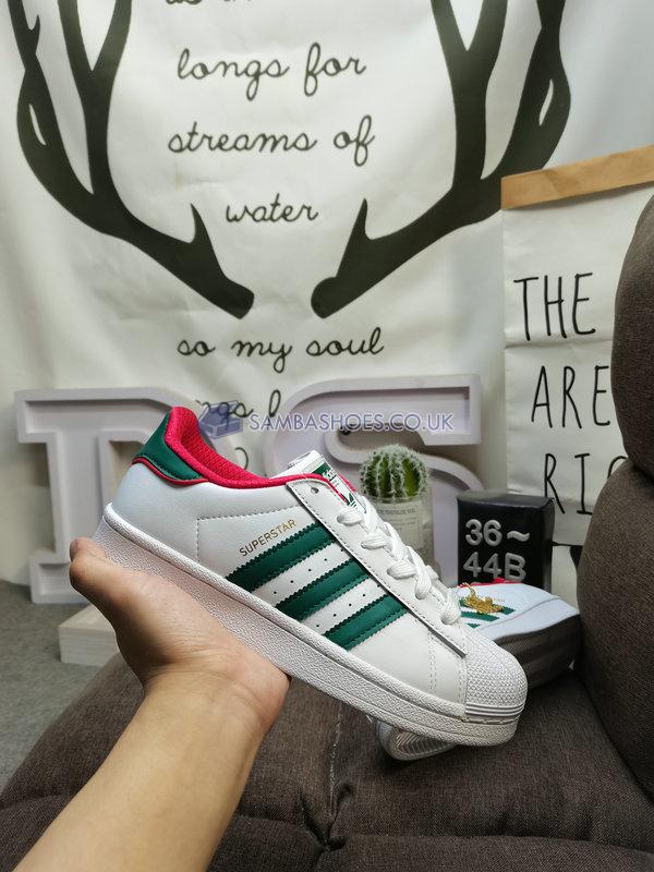 Adidas Superstar "White Green Red" - White/Green/Red - BC0198 Classic Originals Shoes