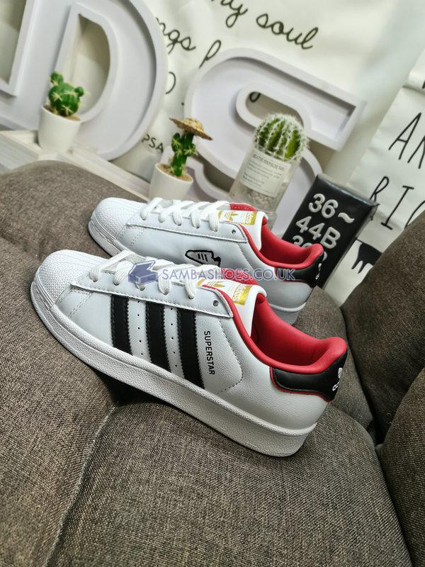 Adidas Superstar "Valentines Day" - Cloud White/Core Black/Scarlet - FW6384 Classic Originals Shoes