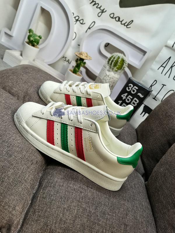 Adidas Superstar "Off White Scarlet Green" - Off White/Scarlet/Green - FZ5435 Classic Originals Shoes