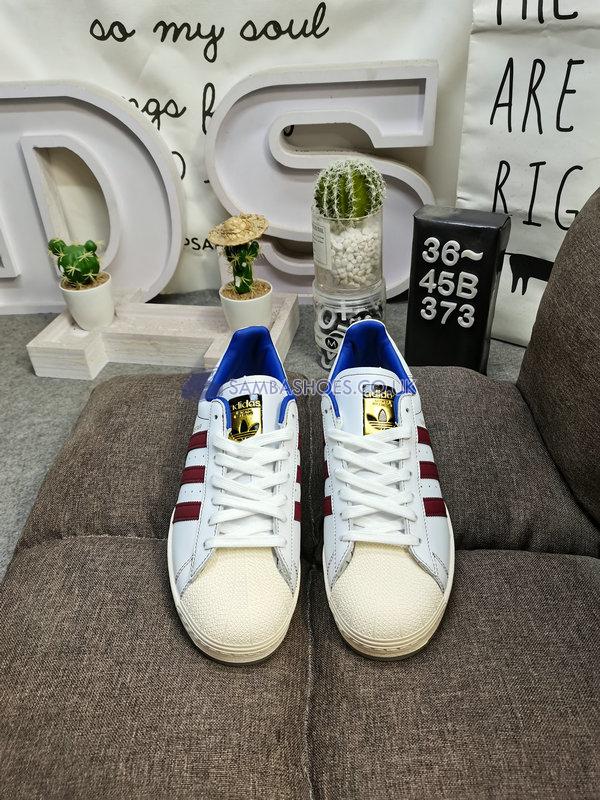 Adidas Superstar "White Maroon" - White/Maroon Red - IE0020 Classic Originals Shoes