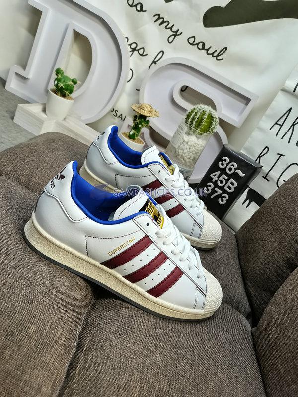 Adidas Superstar "White Maroon" - White/Maroon Red - IE0020 Classic Originals Shoes