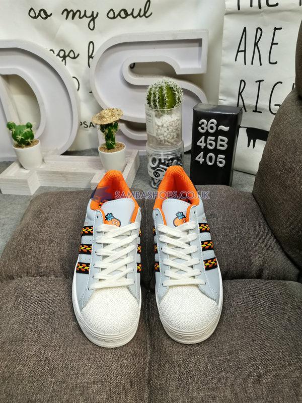 Adidas Superstar "Halloween - Jack O Lantern" - Crystal White/Semi Impact Orange/Cloud White - HR1433 Classic Originals Shoes