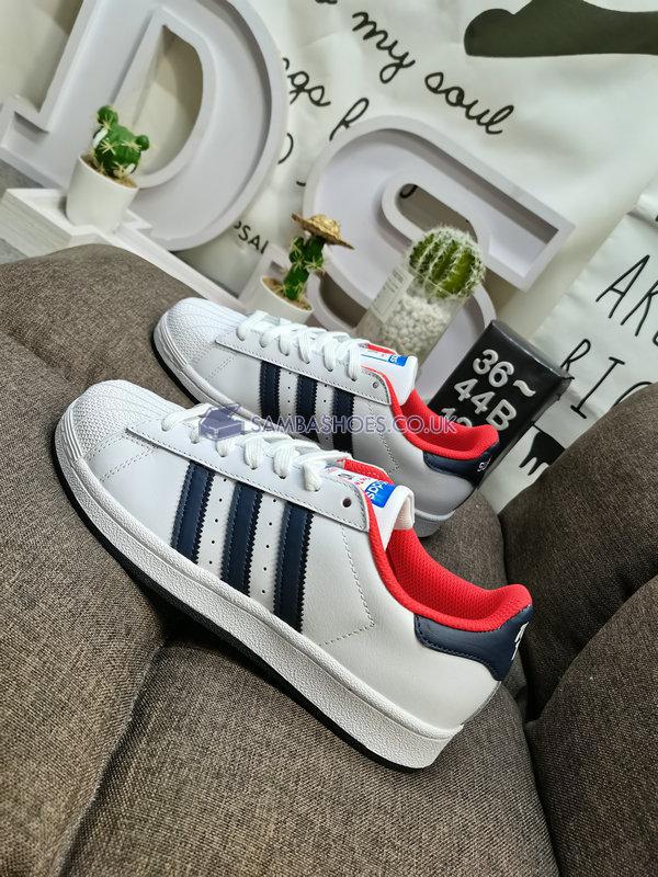 Adidas Superstar "Navy Red" - Cloud White/Collegiate Navy/Red - FV8270 Classic Originals Shoes