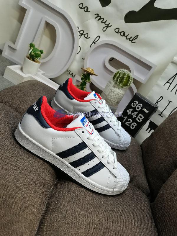 Adidas Superstar "Navy Red" - Cloud White/Collegiate Navy/Red - FV8270 Classic Originals Shoes