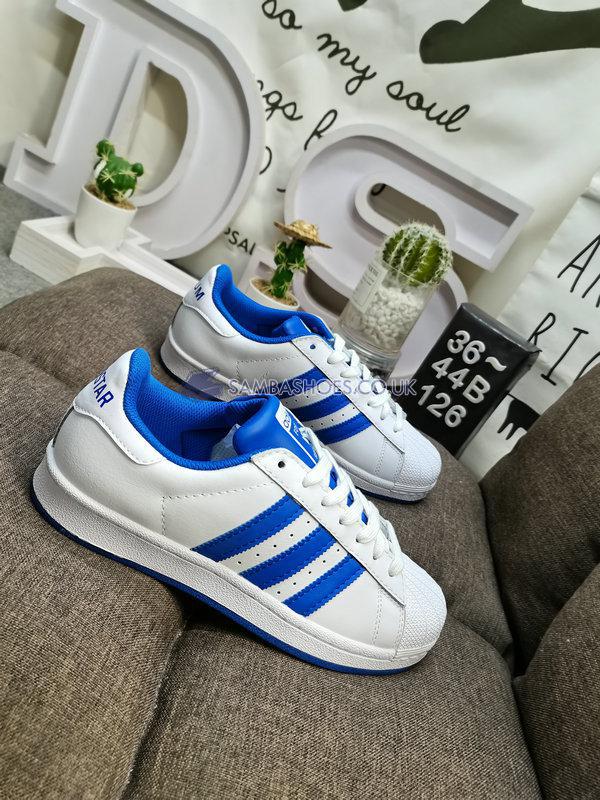 Adidas Superstar vs. Forum "Bold Blue" - Footwear White/Bold Blue/Clear Granite - FV8272 Classic Originals Shoes