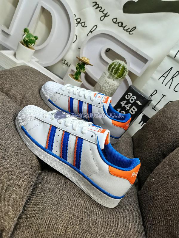 Adidas Superstar vs. Rivalry "Bold Blue" - Footwear White/Blue/Orange - FV2807 Classic Originals Shoes