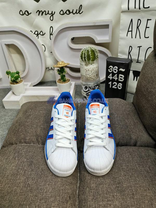 Adidas Superstar vs. Rivalry "Bold Blue" - Footwear White/Blue/Orange - FV2807 Classic Originals Shoes