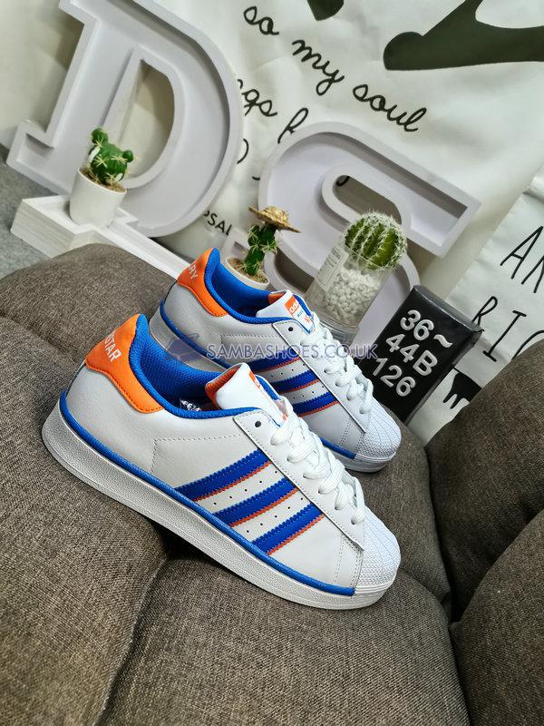 Adidas Superstar vs. Rivalry "Bold Blue" - Footwear White/Blue/Orange - FV2807 Classic Originals Shoes