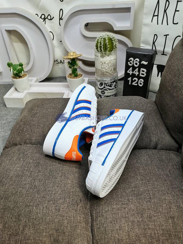 Adidas Superstar vs. Rivalry "Bold Blue" - Footwear White/Blue/Orange - FV2807 Classic Originals Shoes