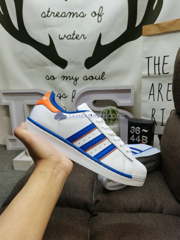 Adidas Superstar vs. Rivalry "Bold Blue" - Footwear White/Blue/Orange - FV2807 Classic Originals Shoes