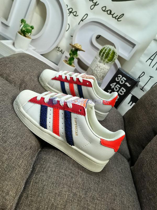 Adidas Superstar "White Better Scarlet Red" - Off White/Better Scarlet/Solar Red - HQ4403 Classic Originals Shoes