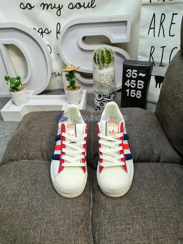 Adidas Superstar "White Better Scarlet Red" - Off White/Better Scarlet/Solar Red - HQ4403 Classic Originals Shoes