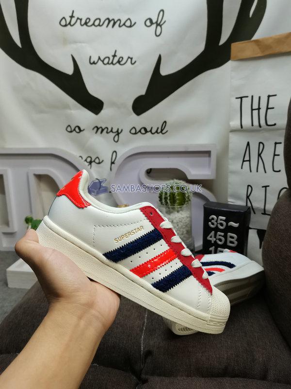 Adidas Superstar "White Better Scarlet Red" - Off White/Better Scarlet/Solar Red - HQ4403 Classic Originals Shoes