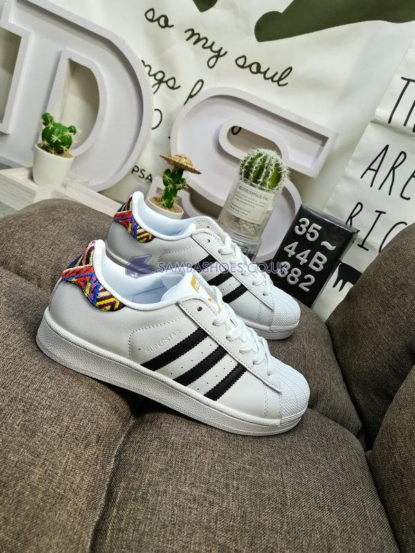 Adidas Superstar "Embroidery" - White/Black/Metallic Gold - AC8576 Classic Originals Shoes