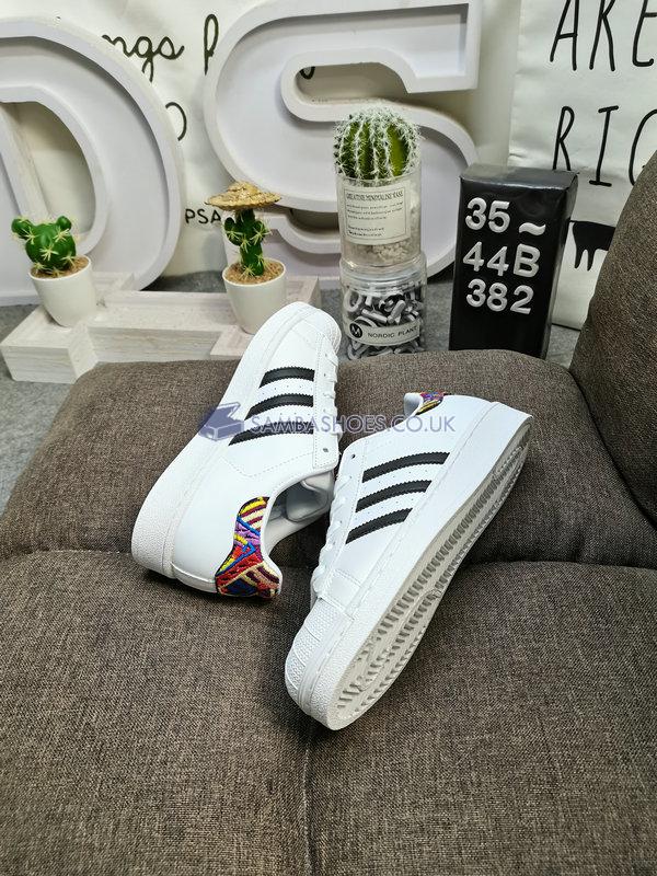 Adidas Superstar "Embroidery" - White/Black/Metallic Gold - AC8576 Classic Originals Shoes