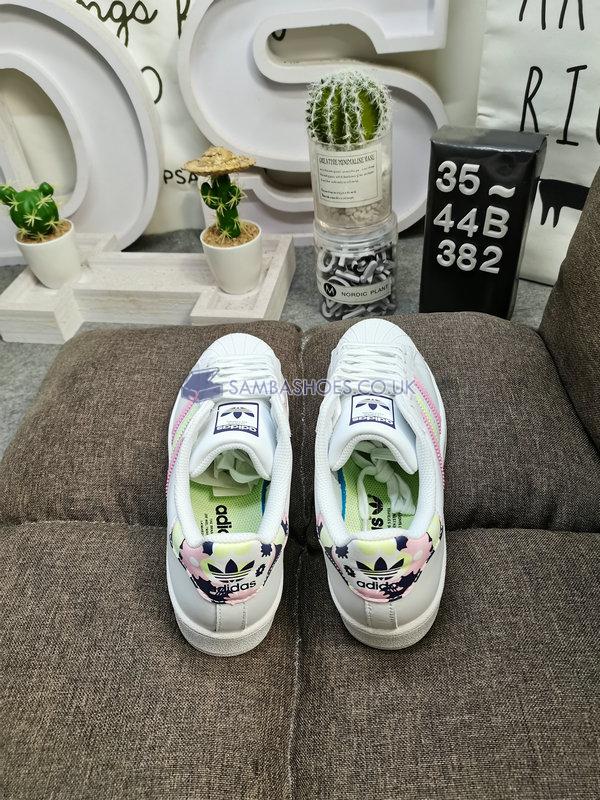 Adidas Superstar "White Floral" - Cloud White/Almost Lime/True Pink - GY3330 Classic Originals Shoes