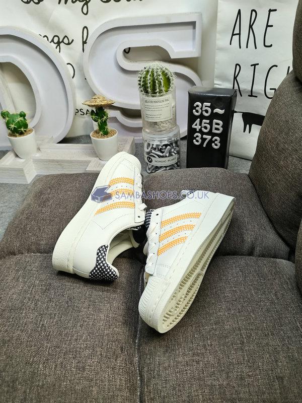 Adidas Superstar "Off White Orange Rush" - Cloud White/Off White/Orange Rush - GZ4376 Classic Originals Shoes