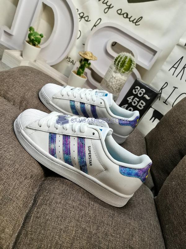 Adidas Superstar "Abalone" - Footwear White/Active Purple/Active Teal - GZ5217 Classic Originals Shoes