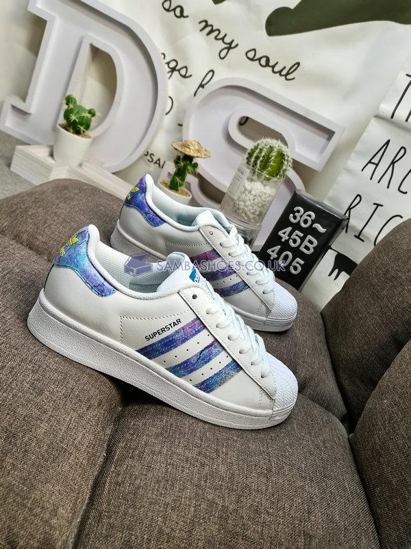 Adidas Superstar "Abalone" - Footwear White/Active Purple/Active Teal - GZ5217 Classic Originals Shoes