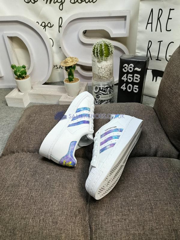 Adidas Superstar "Abalone" - Footwear White/Active Purple/Active Teal - GZ5217 Classic Originals Shoes