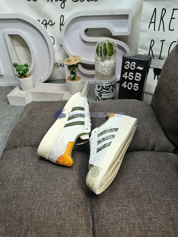 Adidas Superstar "Bandana - Off White Focus Orange" - Off White/Focus Olive/Focus Orange - GX3656 Classic Originals Shoes