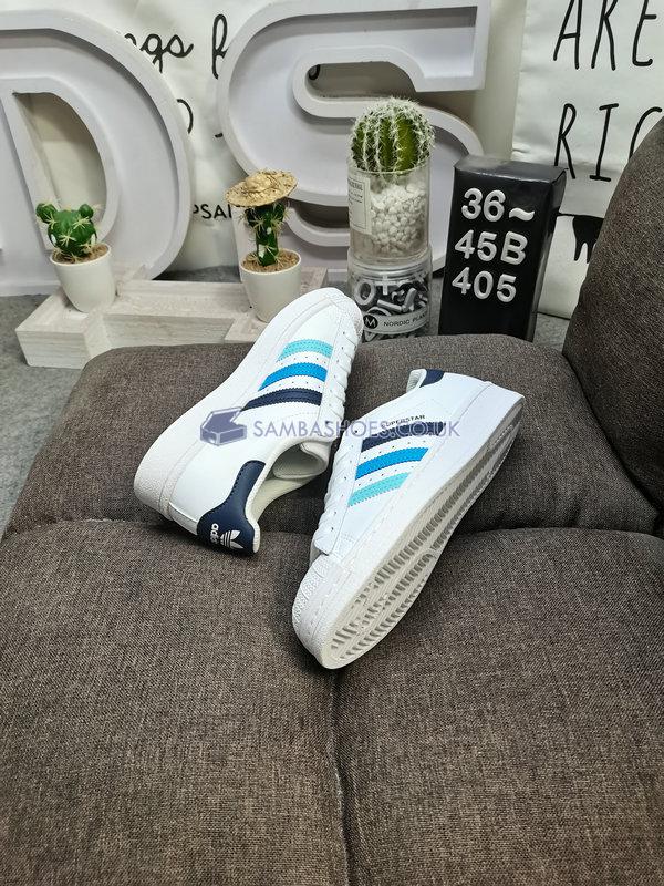 Adidas Superstar "White Legend Ink Gradient" - Cloud White/Legend Ink/Bliss Blue - HP5499 Classic Originals Shoes