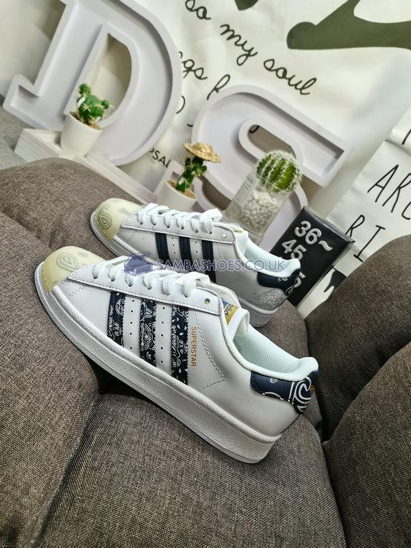 Adidas Superstar "Bandana - White Collegiate Navy" - Cloud White/Collegiate Navy/Collegiate Navy - GX3655 Classic Originals Shoes