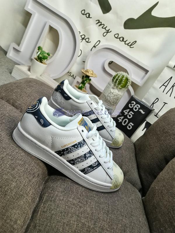 Adidas Superstar "Bandana - White Collegiate Navy" - Cloud White/Collegiate Navy/Collegiate Navy - GX3655 Classic Originals Shoes