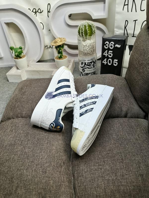 Adidas Superstar "Bandana - White Collegiate Navy" - Cloud White/Collegiate Navy/Collegiate Navy - GX3655 Classic Originals Shoes