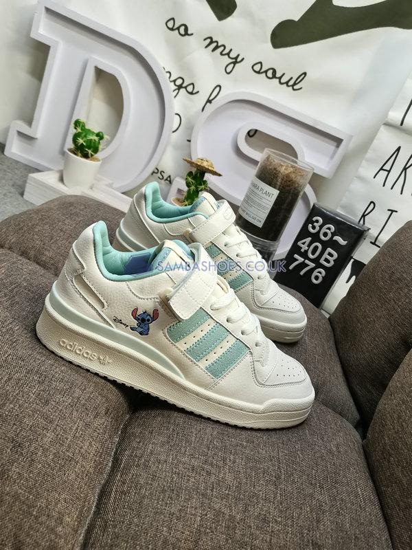 Disney x Adidas Forum Low "Stitch" - Off-White/Hazy Green - HQ6374 Classic Originals Shoes