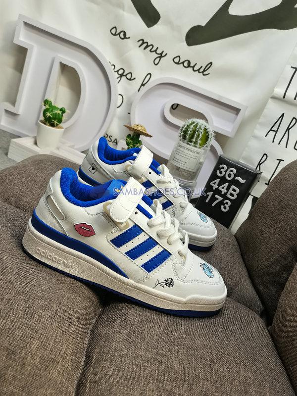 Adidas Forum Low "Grl Power" - Chalk White/Collegiate Royal/Gold Metallic - FX6714 Classic Originals Shoes